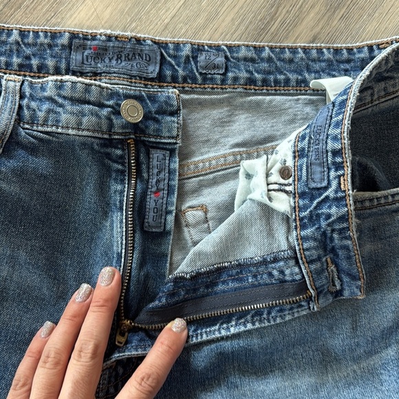 Bluenotes cropped denim straight leg blue jeans size 31 / 12 - Picture 7 of 13